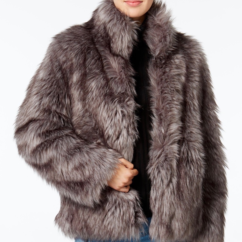 Faux fur coat